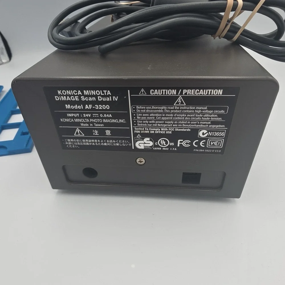 Konica Minolta Dimage Scan Dual IV Film Scanner AF-3200 UNTESTED PARTS OR REPAIR